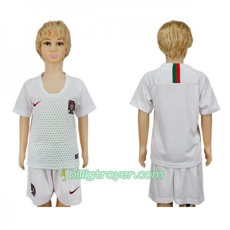 Billige Fotballdrakter Portugal Barn VM 2018 Bortedraktsett